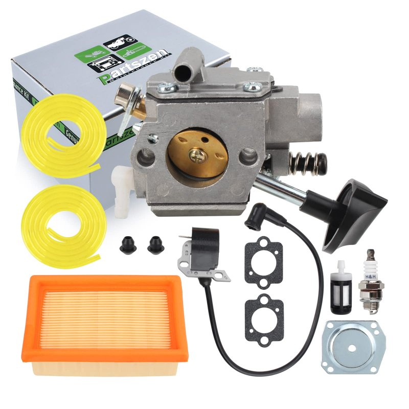 Partszen Br400 Carburetor For Br420 Br320 Br380 Sr400 Sr420 4203-120-0601 Walbro Hd-4a Hd-4b Hd-13b Carb With Ignition Coil