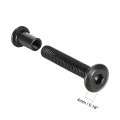 Uxcell Screw Post Fit For 5 16 8mm Hole Dia Male M6x35mm Binding Bolts Leather Fastener Carbon Steel Black 10 Sets