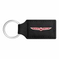 Ipick Image Compatible With Jeep Trailhawk Rectangular Black Leatherette Key Chain