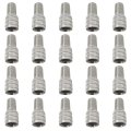 23mm Double Seal Valve Stem Caps For High Pressure Truck Car Rv Semi Bus Tires Copper Material 20 Pack 