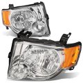 Dna Motoring Hl-oh-fesc08-ch-am Chrome Amber Headlights Replacement For 08-12 Escape 