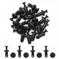 Uxcell A16122800ux0577 Black Car Plastic Push In Rivet Fastener Bumper Clips 5mm X 9mm 11mm 20 Pack