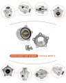 Foruly Inline Thermostat Housing Aluminum With Bypass Sensor Port Fits 1-1 2 Hose 1 5 -16 Thread High Performance Upgrade For