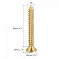 Uxcell Brass Wood Screws M5x40mm Phillips Flat Head Self Tapping Connector For Door Hinges Wooden Furniture Home Appliances