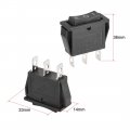 Uxcell Spdt Boat Rocker Switch Black Toggle For Marine 3 Pins On Off On Ac 250v 16a 125v 20a 5pcs