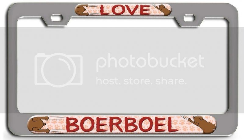 Love Boerboel Dogs 3d Metal License Plate Frame Universal Fit For Auto Suv And Truck Tag Holder Heavy Duty Steel 12 In X 6