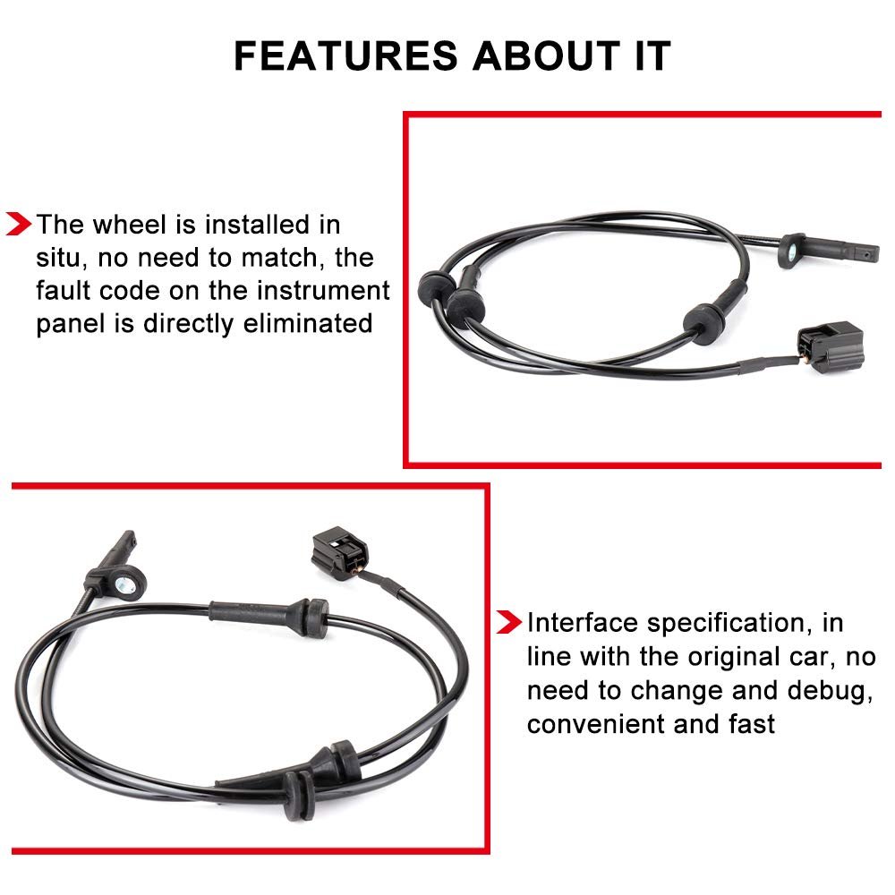 Front Left Right Abs Wheel Speed Sensor Als2500 For Nissan Murano 2009 2014 And Titan 2012 2015 Gegt7610 758 Flr 479101aa0a