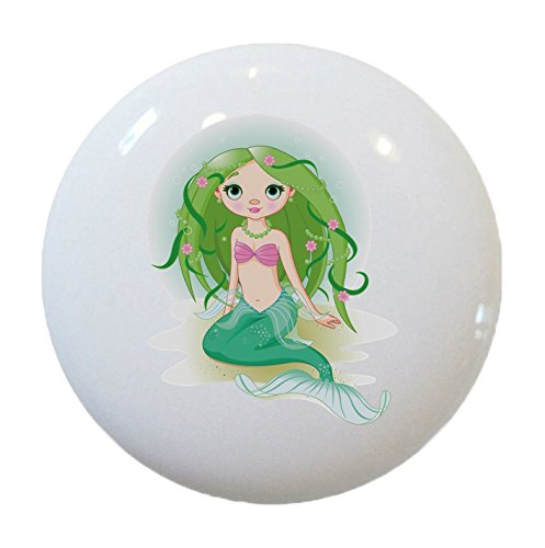 Carolina Hardware And Decor 1843 Mermaid Ceramic Cabinet Drawer Knob
