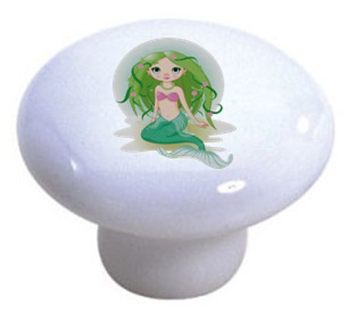 Carolina Hardware And Decor 1843 Mermaid Ceramic Cabinet Drawer Knob