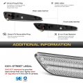 For 2005-2013 Chevy Corvette C6 4-piece Amber Red Led Front Rear Bumper Fender Corner Side Marker Light Parking Drl Lamp Driver
