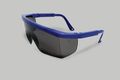Radnor Retro Series Safety Glasses With Blue Frame Gray Anti-scratch Lens And Integrated Sideshields 