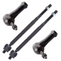 4 Piece Front Inner And Outer Tie Rod End Es800030 Ev80445 For Chevrolet Cobalt 2005 2010 Hhr 2006 2011 Pontiac G5 Saturn Ion 