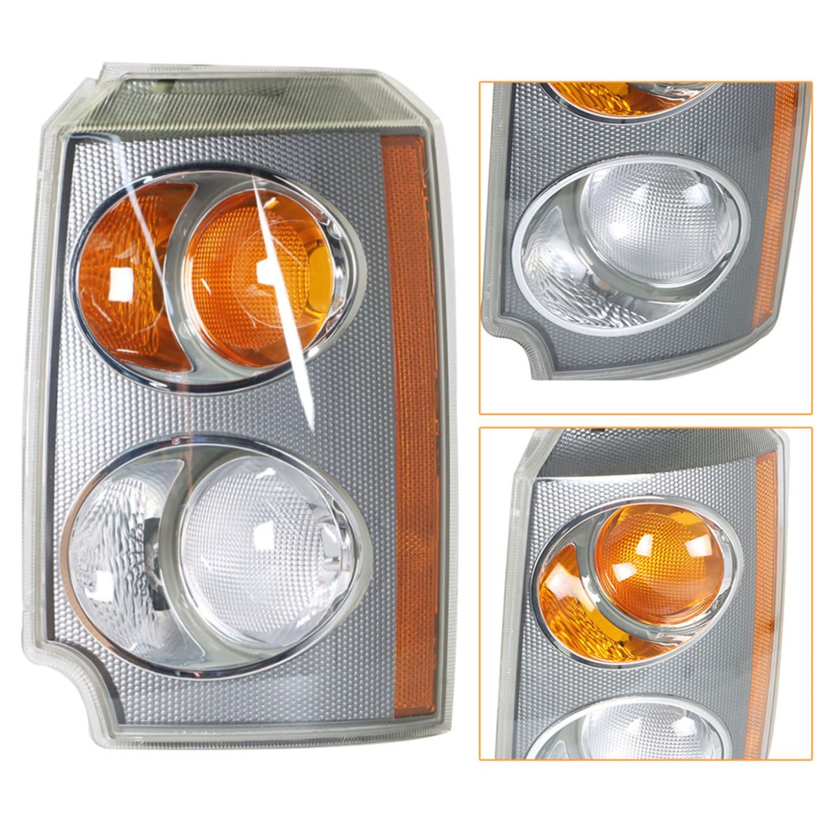 Turn Signal Light Assembly For Range Rover L322 2003 2005 Driver Side Left Front Replacement Xbd000053 Clear Lens Chrome