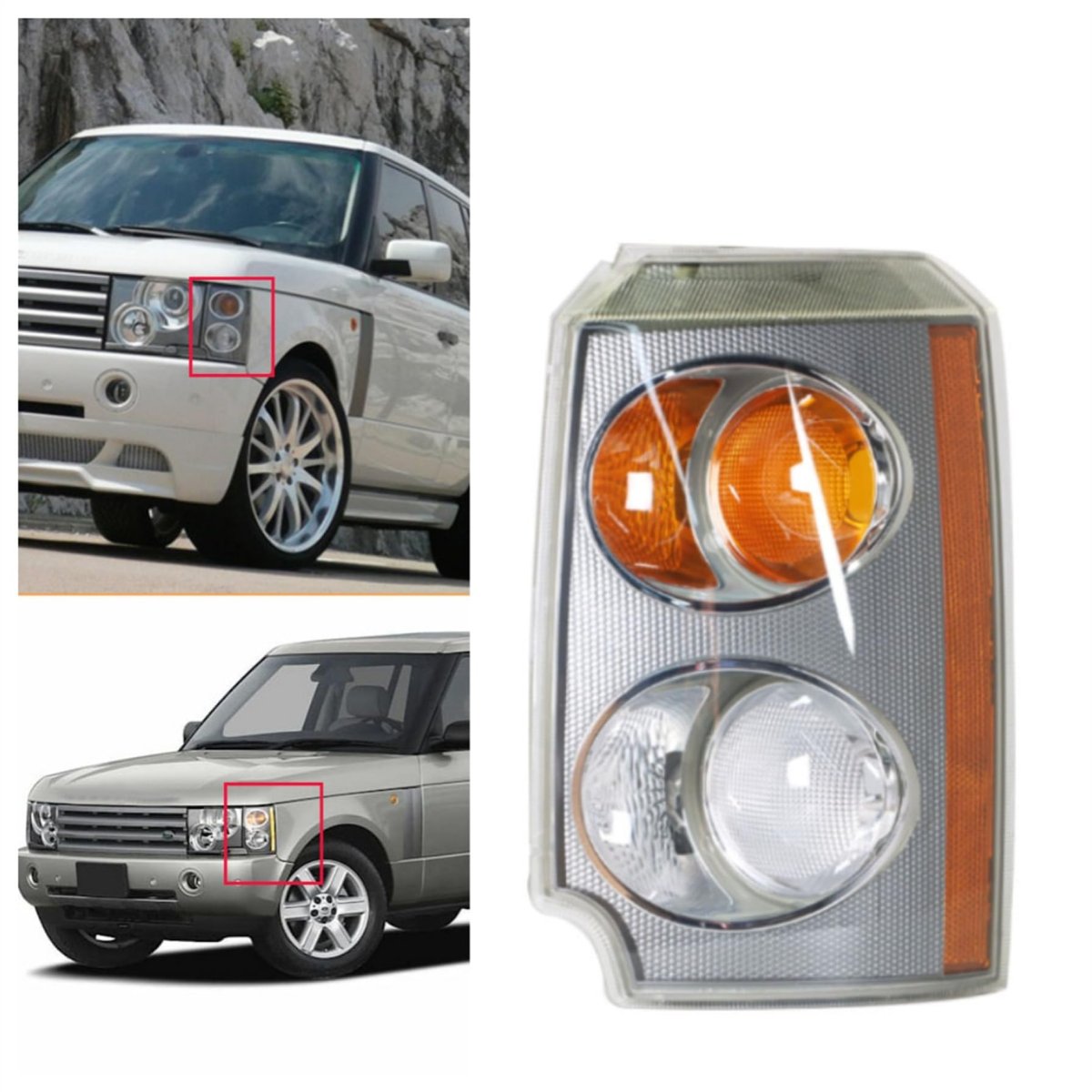 Turn Signal Light Assembly For Range Rover L322 2003 2005 Driver Side Left Front Replacement Xbd000053 Clear Lens Chrome
