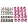 90pcs Set Ag-60 Plasma Cutter Torch Consumables Kit Galvanized Copper Nozzle Electrode Ceramic Shield Cups For Pilot Arc