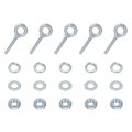 5 Pack M8 Galvanized Carbon Steel Eye Bolts 16 X 1 97 Lifting Ring Bolt With Nuts And Washers Heavy Duty Screw Kit For Tie Down 