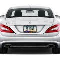 Real Matte Black Carbon Fiber German Flag In Sports Stripe Slim License Plate Frame