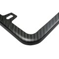 Real Matte Black Carbon Fiber German Flag In Sports Stripe Slim License Plate Frame
