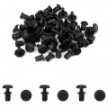 Uxcell 30pcs 4mm Black Plastic Rivets Push Type Panel Retainer Fastener Clip For Car