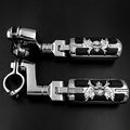 Wing Skull Zombie Shape Front Rider 1 4 Stiletto 4475 Foot Peg Clamps For Honda Shadow Ace Magna Valkyrie Chrome Body Black