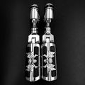 Wing Skull Zombie Shape Front Rider 1 4 Stiletto 4475 Foot Peg Clamps For Honda Shadow Ace Magna Valkyrie Chrome Body Black