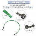 X Autohaux 60cm 23 62 Length 10mm Id Motorcycle Hydraulic Brake Line Oil Hose Pipe 28a Stainless Steel Braided Cable For Atv