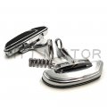 Httmt Mt216-123 216-109- Chrome Airflow Passenger Footboard Floorboard Mounting Bracket Compatible With 1993-2019 Touring