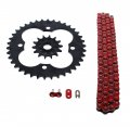 Fits Honda Trx450r 520-94 Red Non O Ring Chain Sprocket Black 14 38