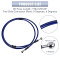 150cm 59 06 Motorcycle Braided Brake Clutch Oil Hoses Line Pipe Throttle Gas Fuel Blue For Atv Dirt Bike