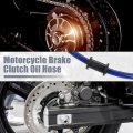 150cm 59 06 Motorcycle Braided Brake Clutch Oil Hoses Line Pipe Throttle Gas Fuel Blue For Atv Dirt Bike