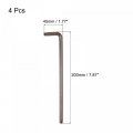 Uxcell T45 Anti Tamper Proof Torx Star Key Bit Wrench L-shape 7 87-inch Long Arm S2 Steel 4 Pcs