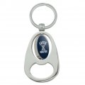 Graphics More Xavier University Musketeers Logo Keychain Chrome Metal Spinning Oval Bottle Opener