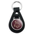 Graphics More Black Leather Texas State University Logo Keychain 