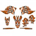 2007-2010 Sx Jester Orange Senge Graphics Base Kit For Ktm 