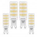 Jsvsal 4-pack Low Voltage 12v-24v Ac Dc Dimmable G9 Led Bulb 5w Warm White 3000k 450 Lumen Equivalent To 50w Halogen Track For