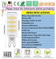 Jsvsal 4-pack Low Voltage 12v-24v Ac Dc Dimmable G9 Led Bulb 5w Warm White 3000k 450 Lumen Equivalent To 50w Halogen Track For