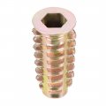 Uxcell Furniture Threaded Insert Nuts Zinc Alloy M6 Internal Threads 25mm Length 10pcs