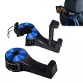 Amooca Car Seat Hooks For Purses And Bags With Phone Holder Universal Headrest Storage Organizer Hanger Hook Lock 360a Rotation 