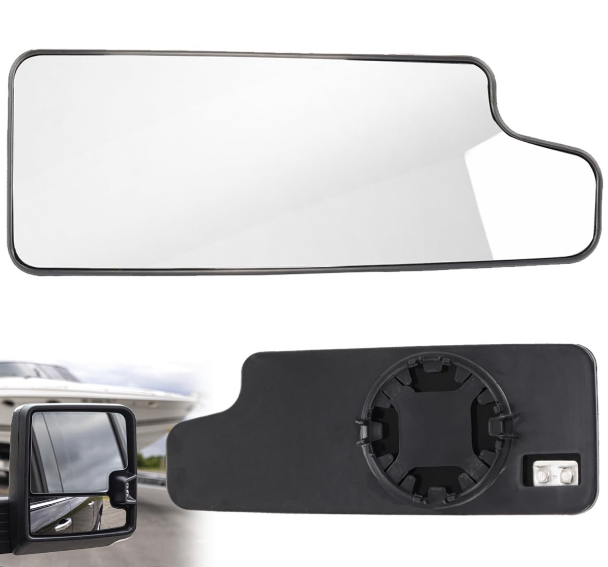 Passenger Lower Mirror Glass For 2020 2025 Chevy Silverado Gmc Sierra 1500 2500 3500 Hd Right Side Convex Towing Replaces