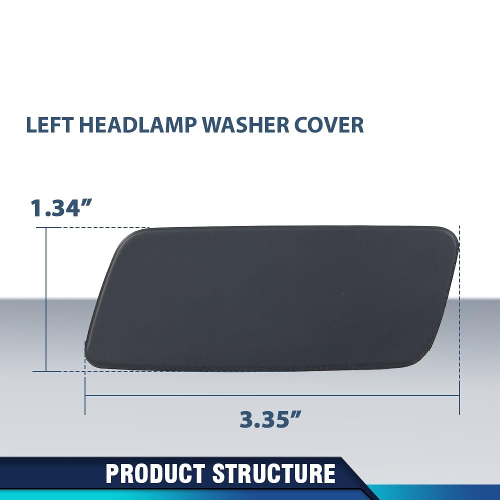 Left Side Headlight Washer Cover Powerwash Cap For Range Rover 2013 2017 Lr038768 Black Abs Nozzle