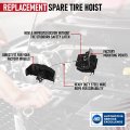 Spare Tire Hoist Replaces 924517 22968178 25974845 15204233 924-517 Compatible With Chevy Cadillac Gmc Suvs Escalade Avalanche