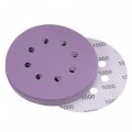 Uxcell 15pcs 5-inch Purple Sanding Discs 1000 Grits 8 Hole Hook And Loop Professional Aluminum Oxide Sand Paper Wet Dry Polish