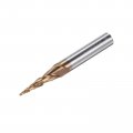 Tapered Ball Nose End Mill Tisin Coated Solid Carbide 2 Flute Spiral Milling Cutter 0 5mm Radius 1mm Diameter 6mm Shank 50mm 