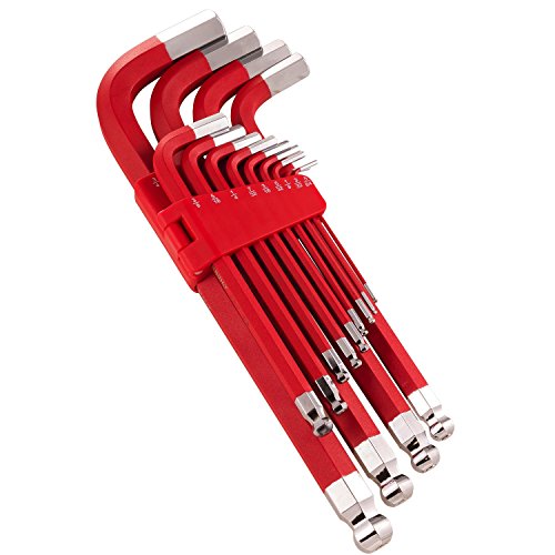 Powerbuilt 13pc Sae Long Ball Point Hex Key Wrench Set 941641