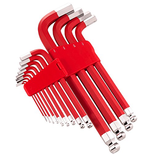 Powerbuilt 13pc Sae Long Ball Point Hex Key Wrench Set 941641