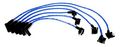 Rc-fdz036 Spark Plug Wire Set 8mm Blue Silicone High Temp Ignition Wires 6 Piece With Stainless Steel Terminals 