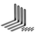 4pcs Adjustable L-shape Corner Brace With Slot 7 87 X 6 5 Inch Stainless Steel Slotted Right Angle Bracket Screws For Wooden 