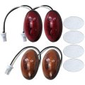 Usonline911 4pcs Side Marker Turn Signal Dually Light For 1999-2010 Ford F350 F450 F550 Super Duty Truck Yellow And Red