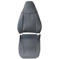Front Driver Or Passenger Side Bottom And Back Seat Covers Dark Gray Microfiber Leather For Chevy Express Gmc Savana Van 2003 