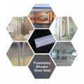 Uxcell Frameless Glass Shower Door Sweep 177 17 Long For 3 8 10mm H-type Side Seal Strip